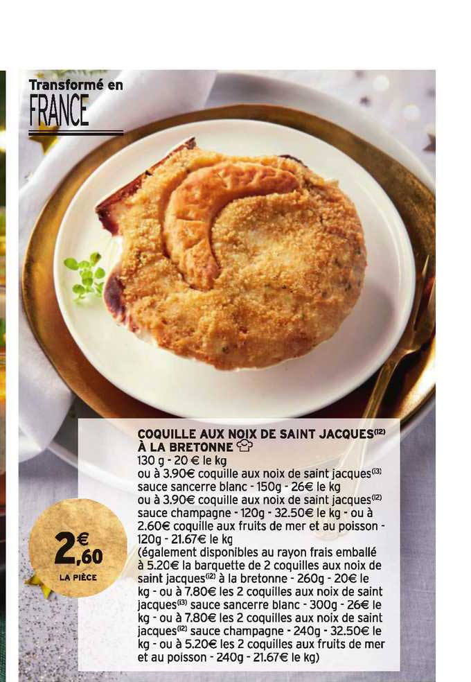 coquille aux noix de saint jacques à la bretonne