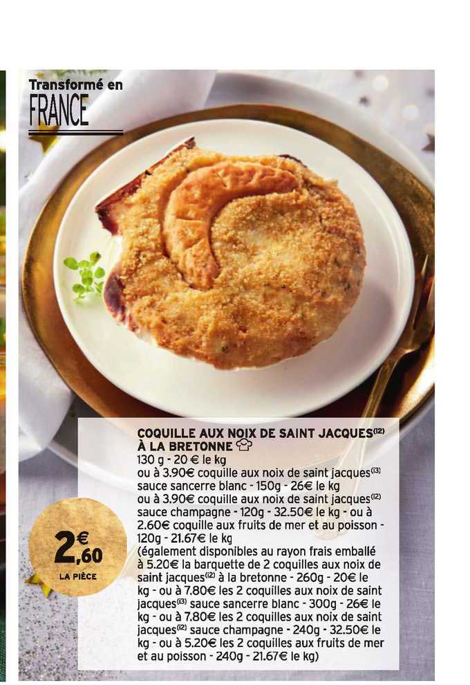 coquille aux noix de saint jacques à la bretonne