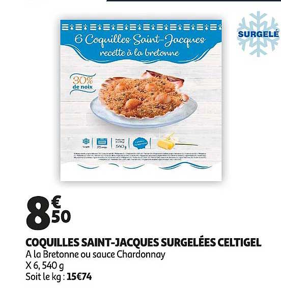 Coquilles Saint Jacques Surgelées Celtigel
