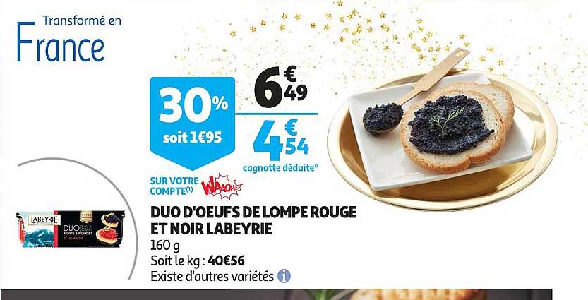 duo d'œufs de lompe rouge et noir labeyrie