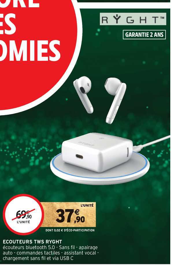 écouteurs tws ryght