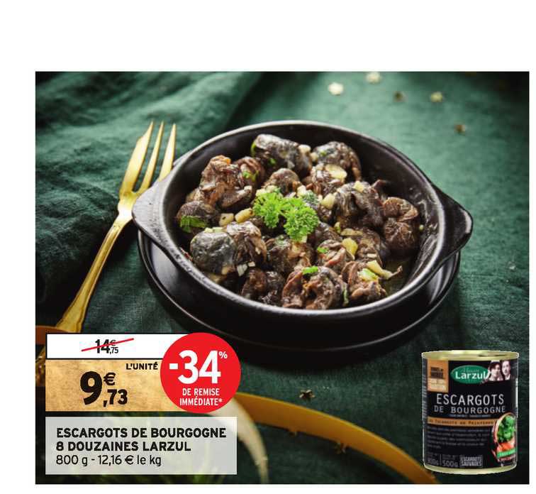 escargots de bourgogne 8 douzaines larzul