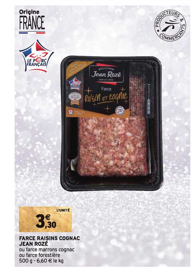 farce raisins cognac jean rozé