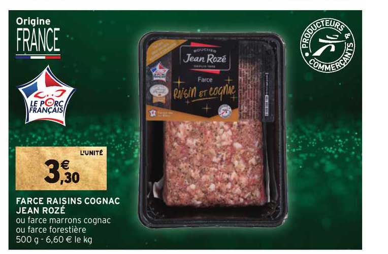 farce raisins cognac jean rozé
