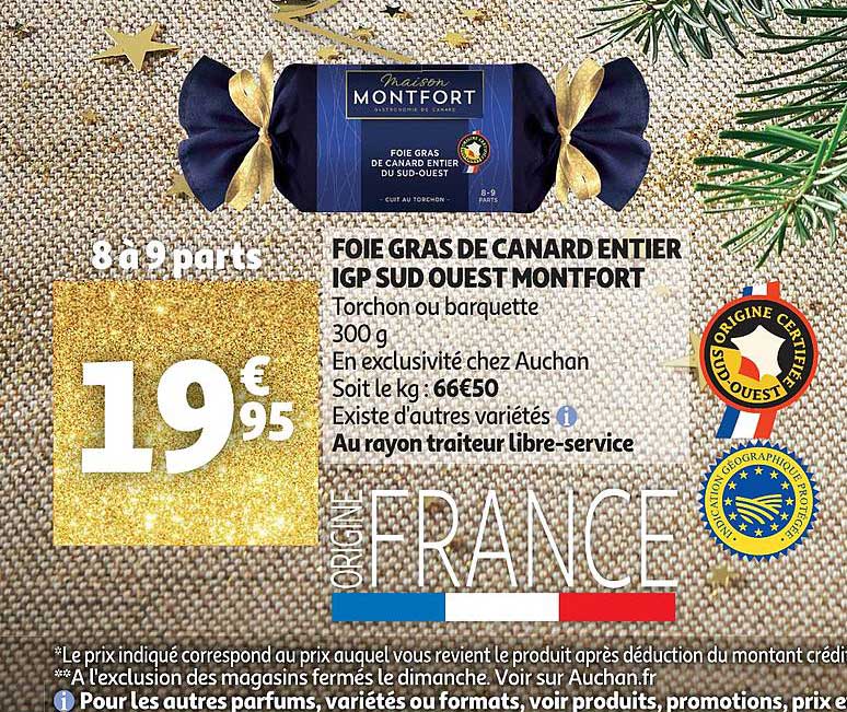 foie gras de canard entier igp sud ouest montfort