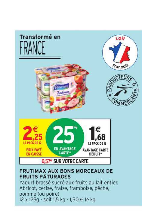 frutimax aux bons morceaux de fruits pâturages