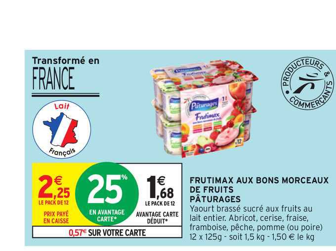 frutimax aux bons morceaux de fruits pâturages