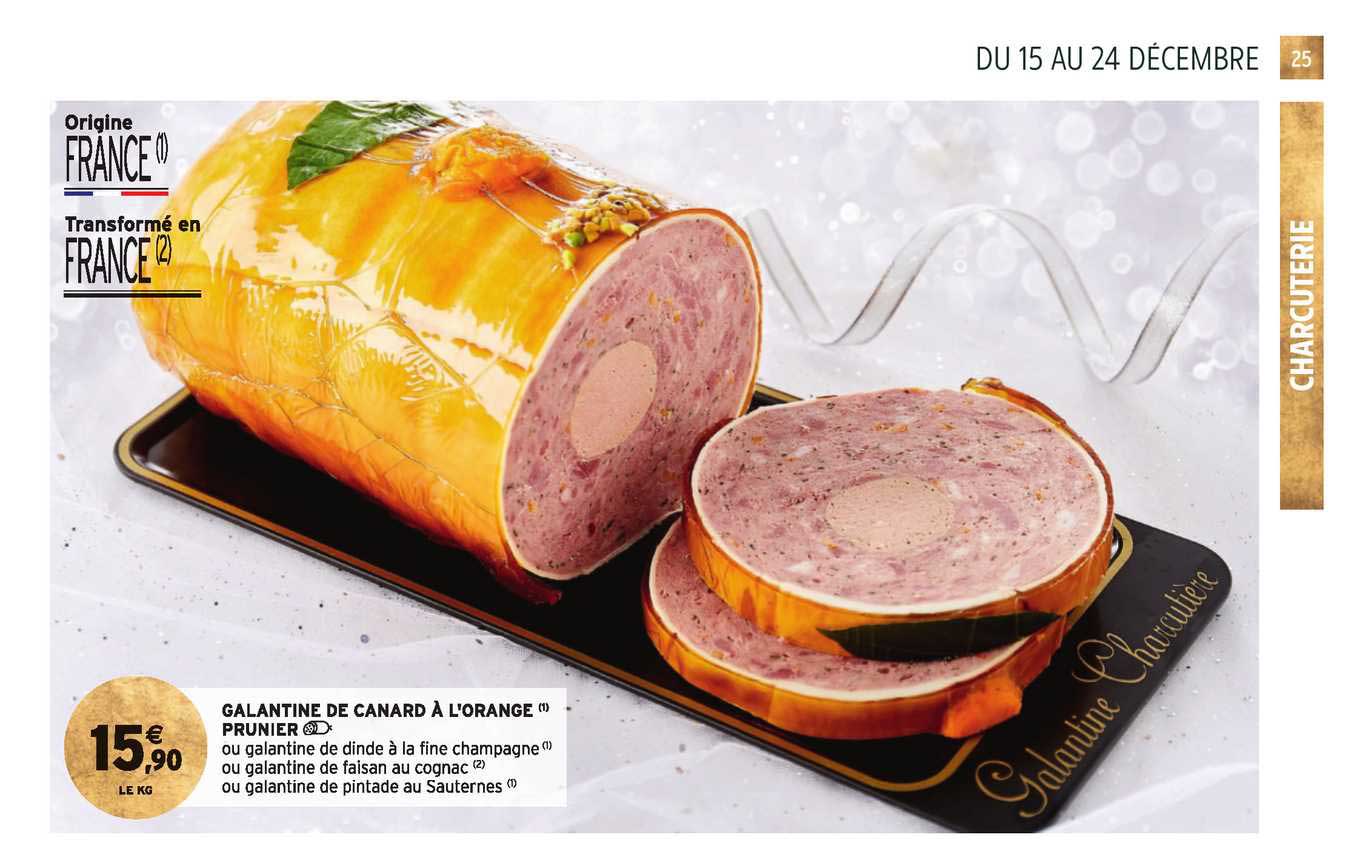 galantine de canard à l'orange prunier