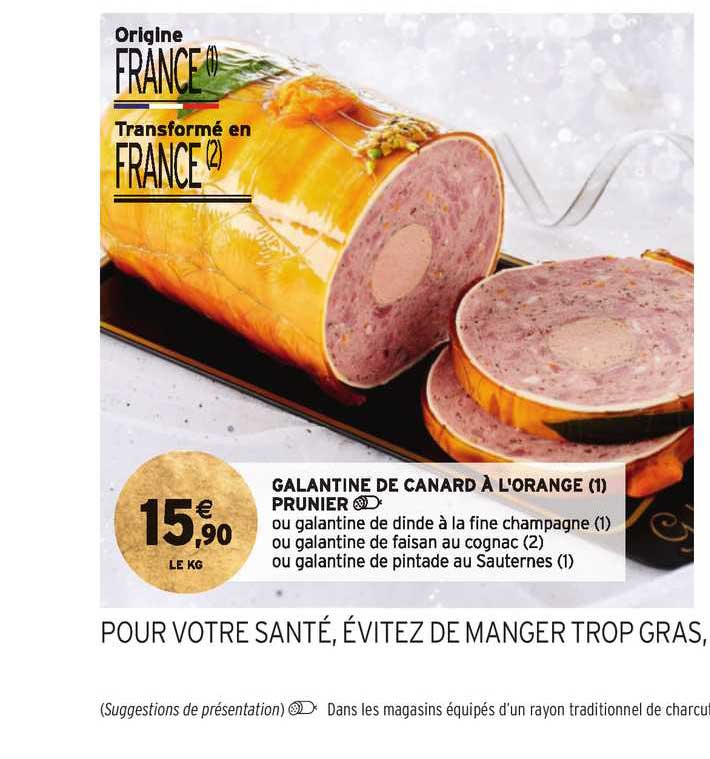 galantine de canard à l'orange prunier