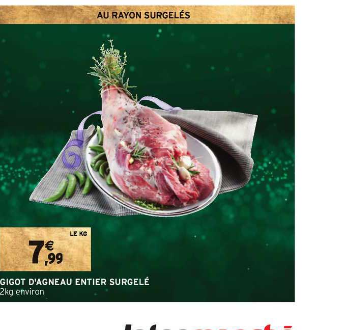 gigot d'agneau entier surgelé