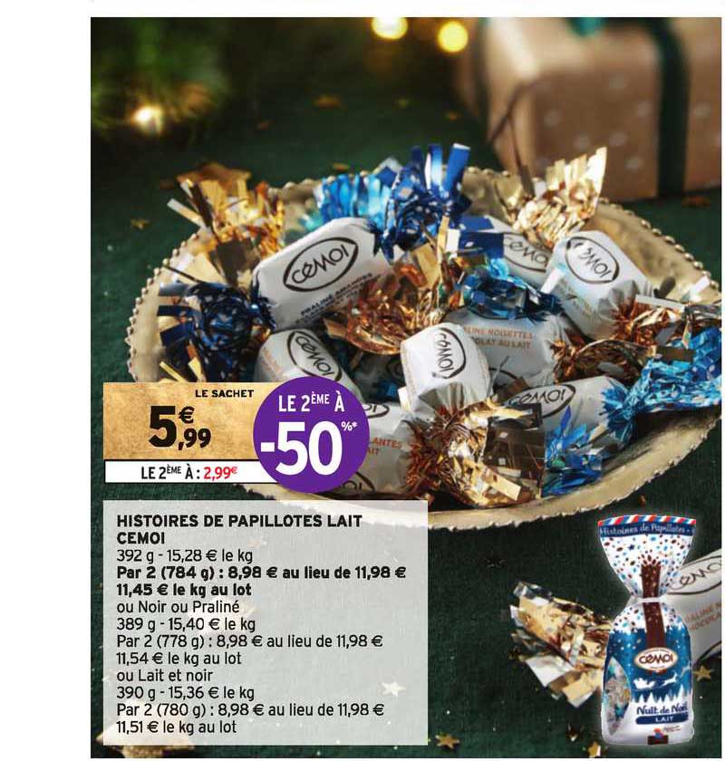 histoires de papillotes lait cémoi