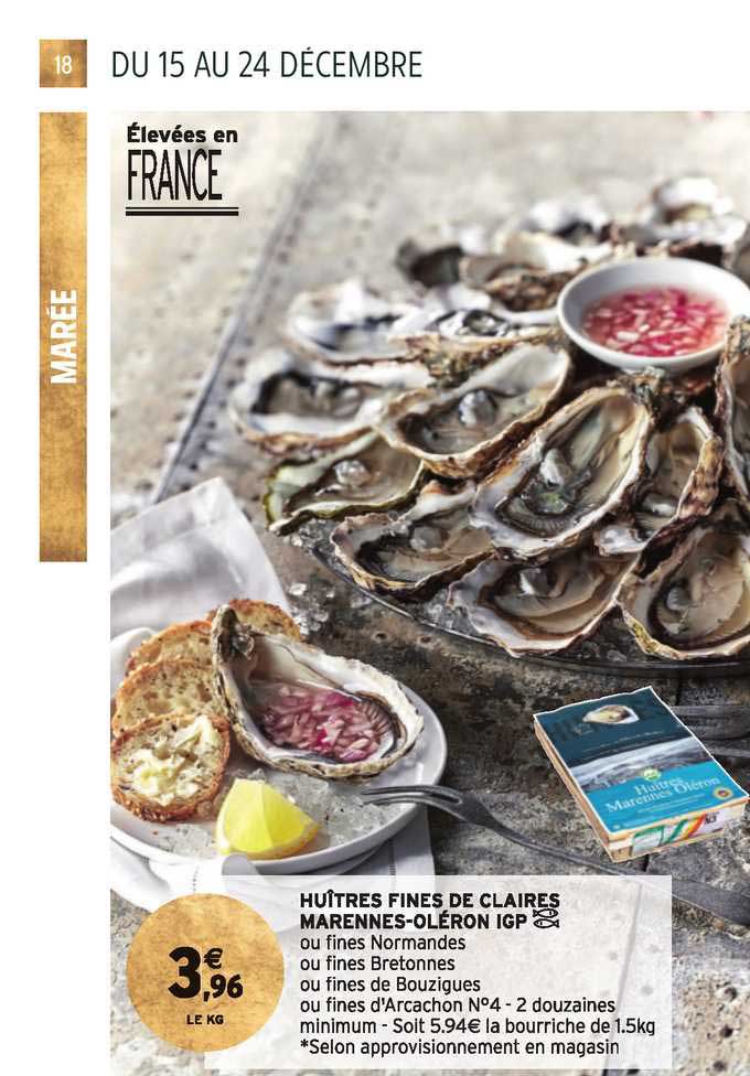 huîtres fines de claires marennes-oléron igp