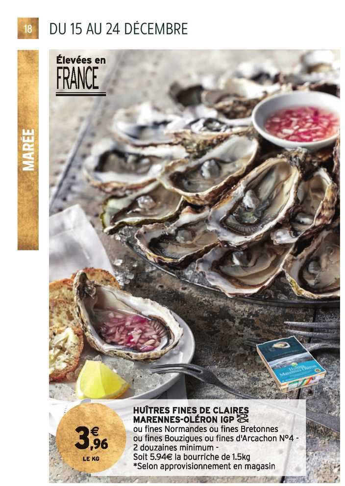 huîtres fines de claires marennes oléron igp