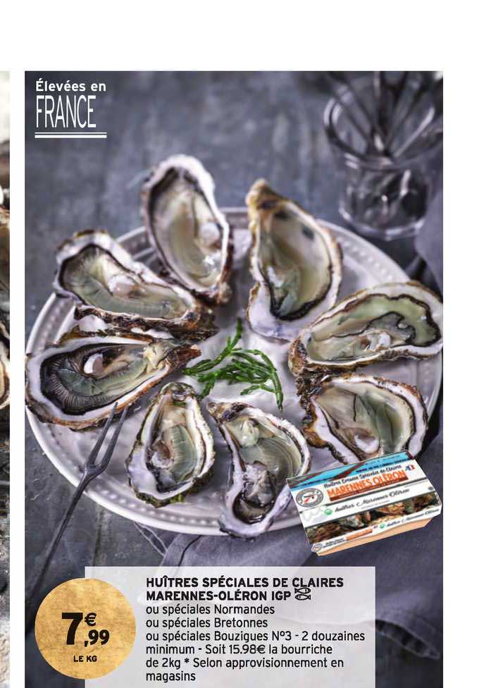 huîtres spéciales de claires marennes-oléron igp