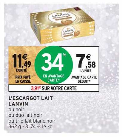 l'escargot lait lanvin