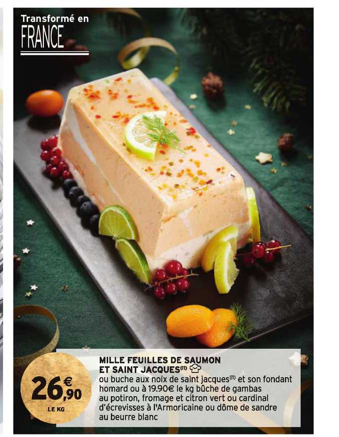 mille feuilles de saumon et saint jacques