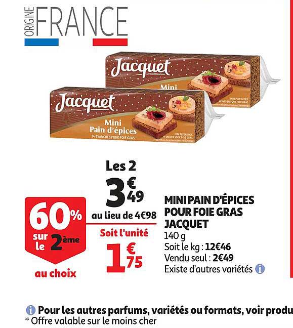 mini pain d'épices pour foie gras jacket
