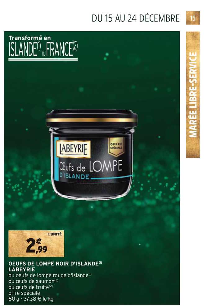 œufs de lompe noir d'islande labeyrie