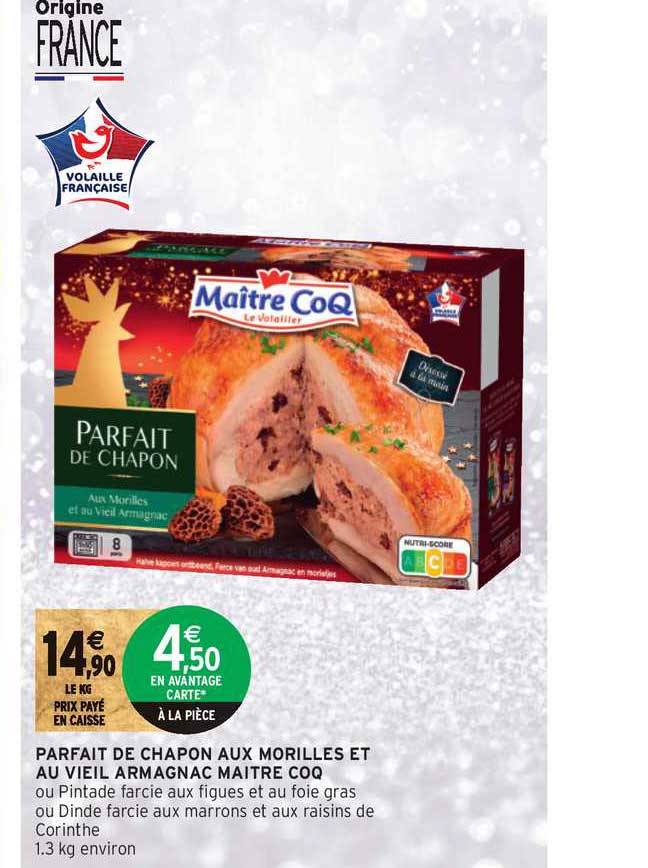 parfait de chapon aux morilles et au vieil armagnac maître coq