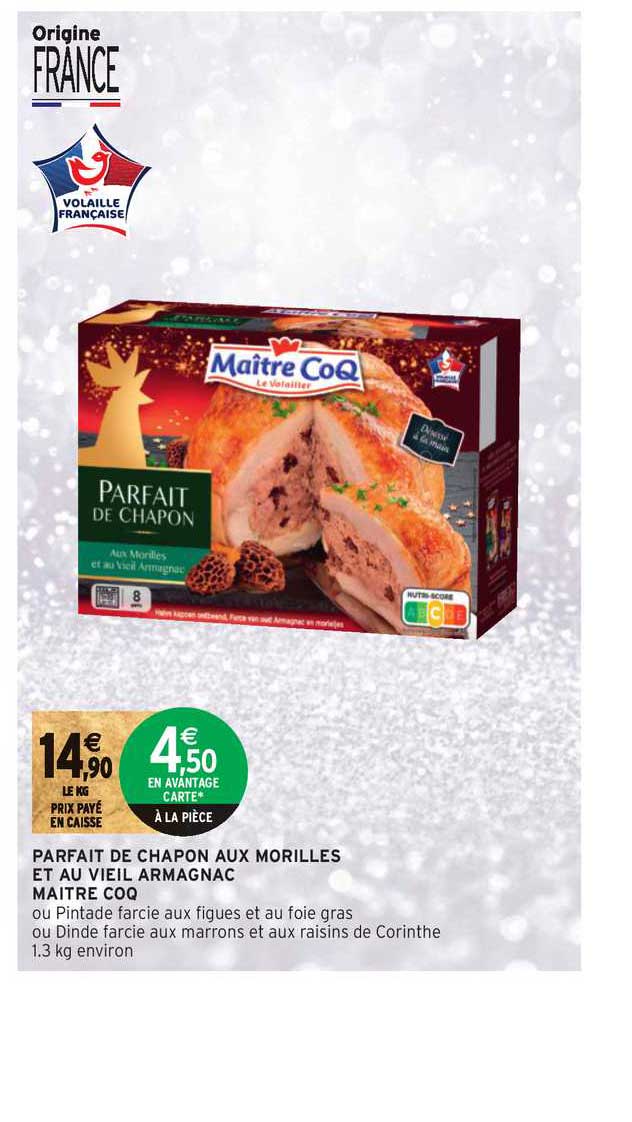 parfait de chapon aux morilles et au vieil armagnac maître coq