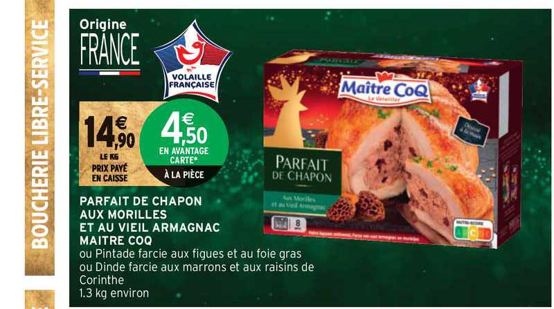 parfait de chapon aux morilles et au vieil armagnac maître coq