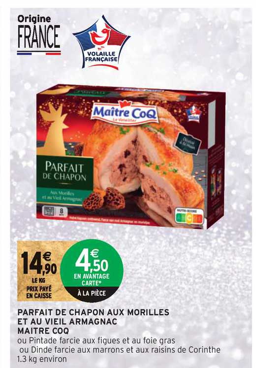 parfait de chapon aux morilles et au vieil armagnac maître coq