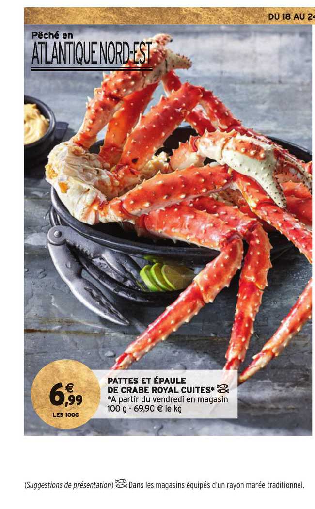 Pattes Et épaule De Crabe Royal Cuites