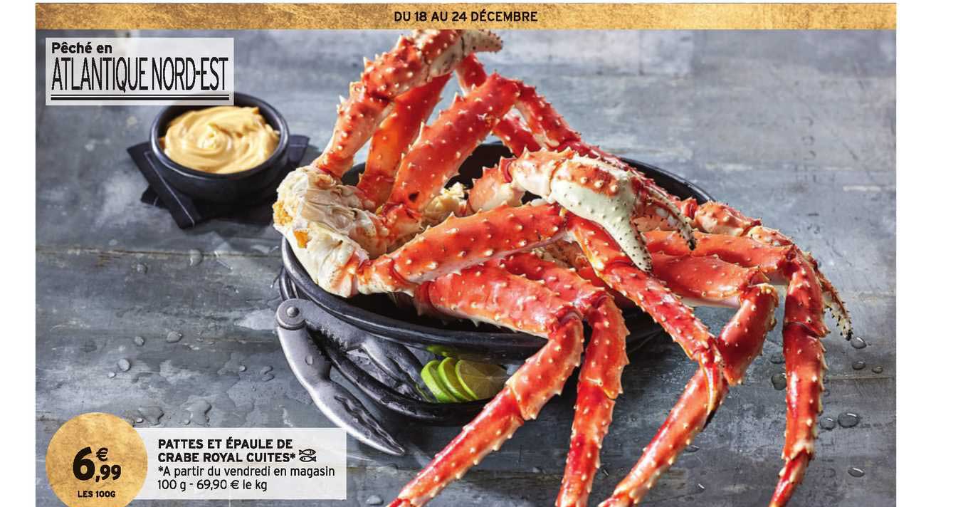 pattes et épaules de crabe royal cuites