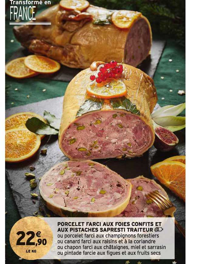 Porcelet Farci Aux Foies Confits Et Aux Pistaches Sapresti Traiteur