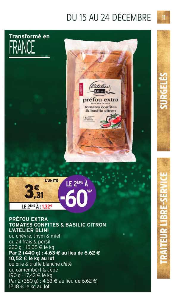 préfou extra tomates confites & basilic citron l'atelier blini le 2ème à -60%