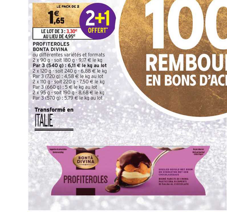 profiteroles bonta divina