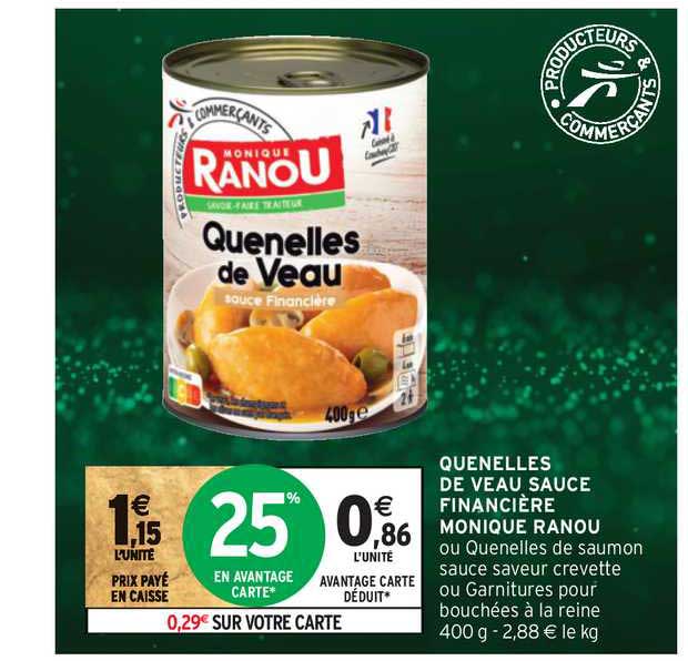 quenelles de veau sauce financière monique ranou