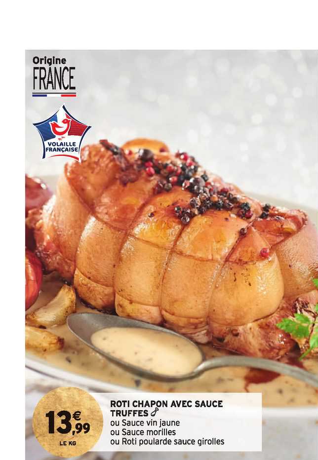 rôti chapon avec sauce truffes