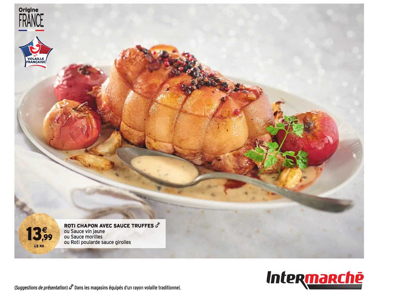 rôti chapon avec sauce truffes
