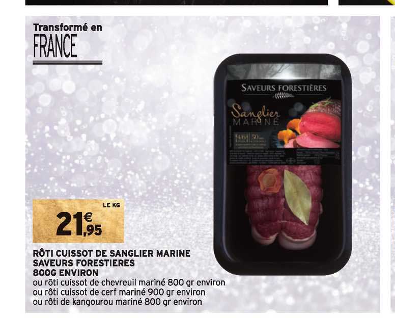 Rôti Cuissot De Sanglier Mariné Saveurs Forestières