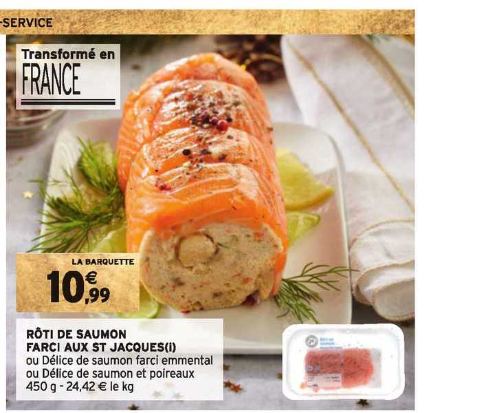 rôti de saumon farci aux st jacques