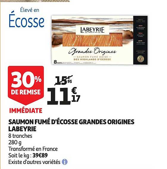 Saumon Fumé D'écosse Grandes Origines Labeyrie