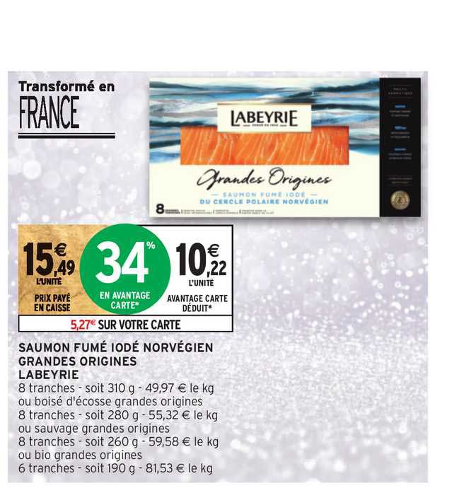 saumon fumé iodé norvégien grandes origines labeyries