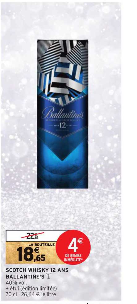 Scotch Whisky 12 Ans Ballanine's