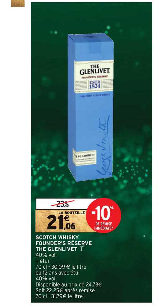 Scotch Whisky Founder's Réserve The Glenlivet