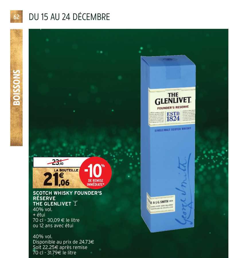 Scotch Whisky Founder's Réserve The Glenlivet