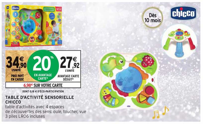 table d'activité sensorielle chicco