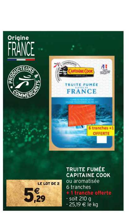 truite fumée capitaine cook