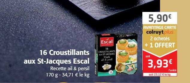 16 croustillants aux st-jacques escal