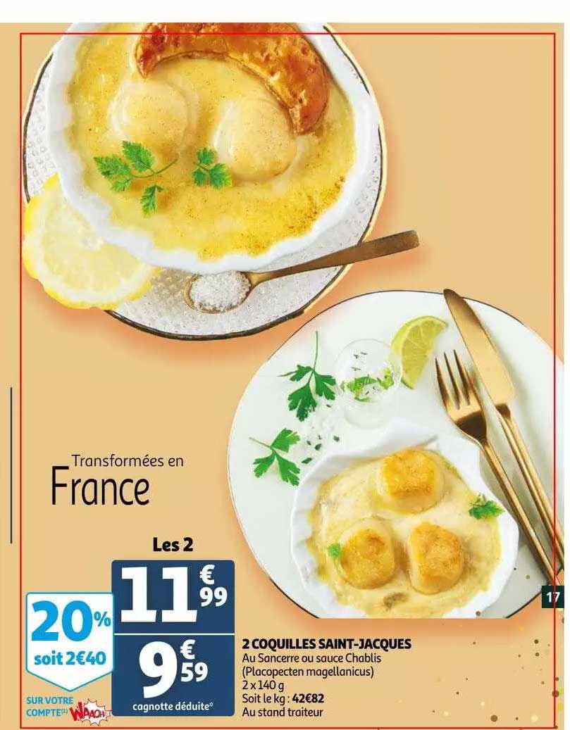 2 coquilles saint-jacques