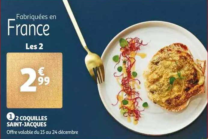 2 coquilles saint-jacques