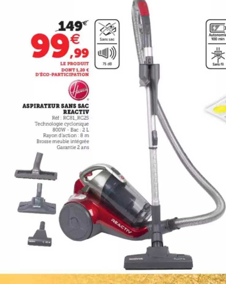 Aspirateur Sans Sac Reactiv Hoover