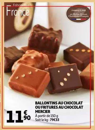 ballotins au chocolat ou fritures au chocolat mercier