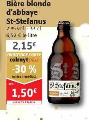 Bière Blonde D'abbaye St-stefanus