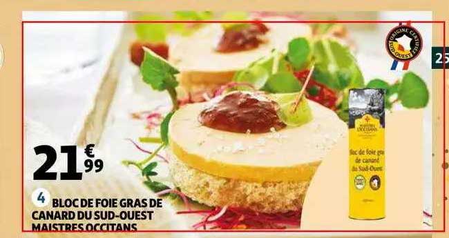bloc de foie gras de canard du sud-ouest maistres occitans